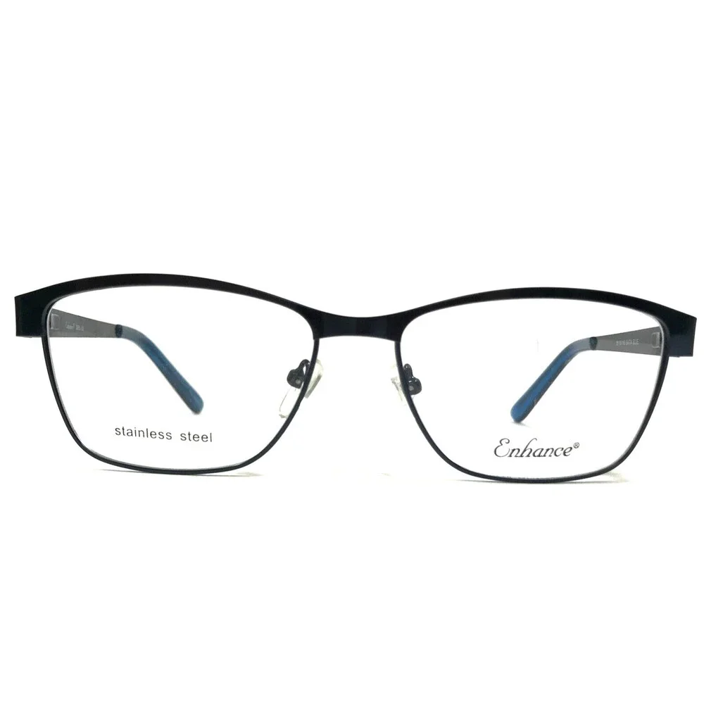 Enhance Eyeglasses Frames 3985 SATIN BLUE Rectangular Full Rim 55-16-145